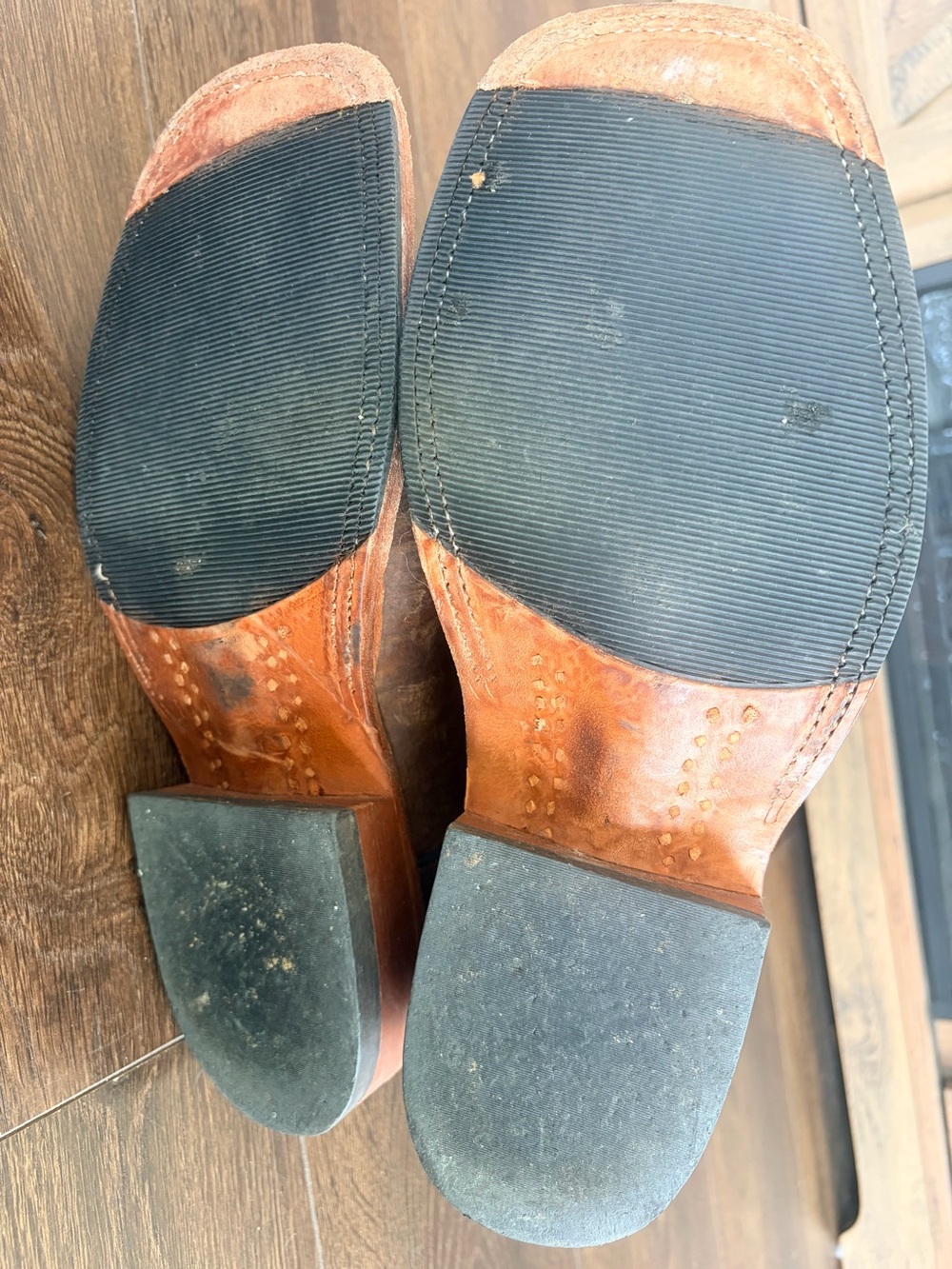 Anderson Bean Embroidered Western Boots Brown & Orange Men’s Size 10 - Picture 9 of 9